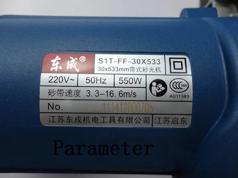 Variable Speed 30*533mm Belt Sander 550W High Power Woodworking Belt Sander 220-240V Sandpaper Grinding Machine
