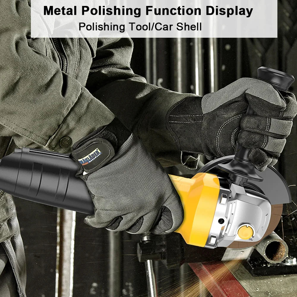 125mm Electric Angle Grinder 1050w  11000RPM 6-Variable Speed Power Tool Diy Grinding Machine for Grinding Cutting Metal Angular
