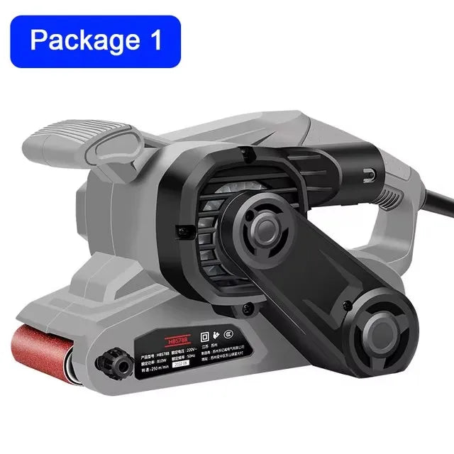 220V 810W Portable Small Desktop Plane Sander Belt Sander Grinder Woodworking Polisher Metal Rust Removal Polishing  Machine