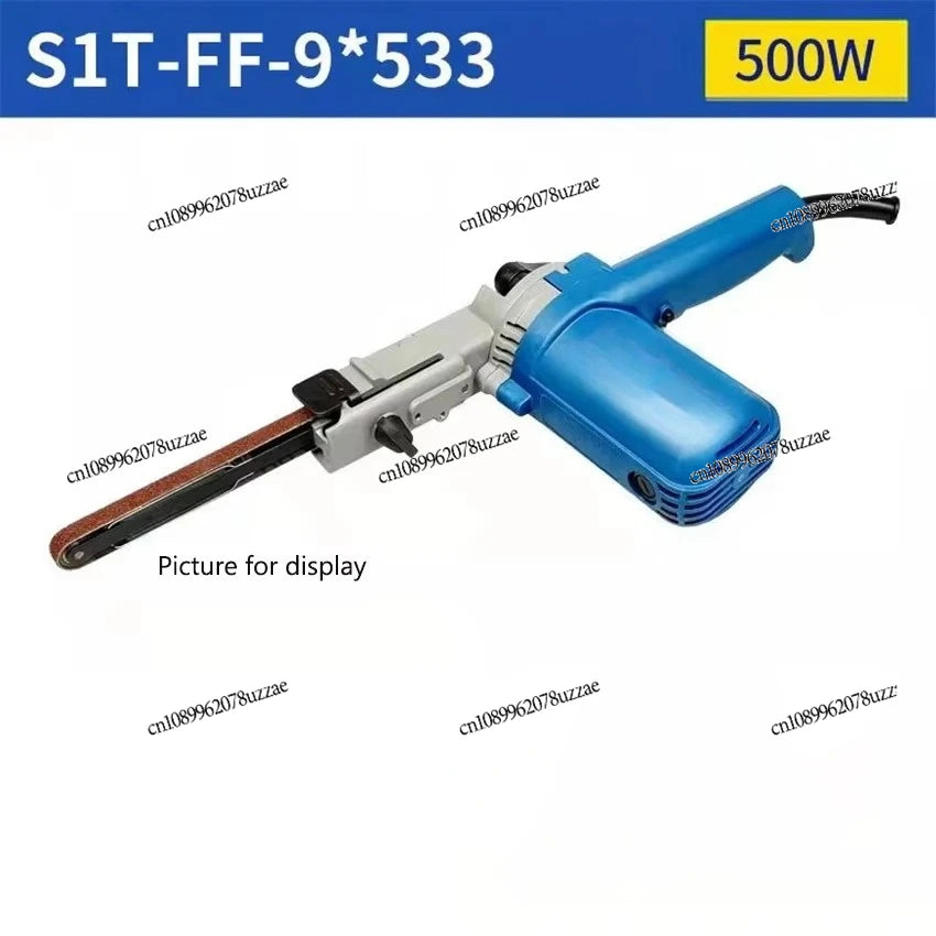 S1T-FF-9*533 Mini Sander Belt Sander Sandpaper Angle Grinder Sander Portable Belt Polishing Power Tools 220V 300-1680m/min