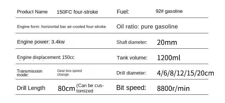 Ground Drill Pile Driver Gasoline Pit Drill Small Agricultural Tree Planting And Digging Artifact 항타기 Earth Auger Drill Machine