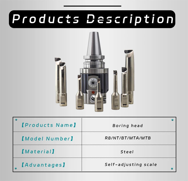 Bt40 Nbh2084 Boring Head Set Micro-adjustment boring tool For machining round holes For milling machine CNC machining center