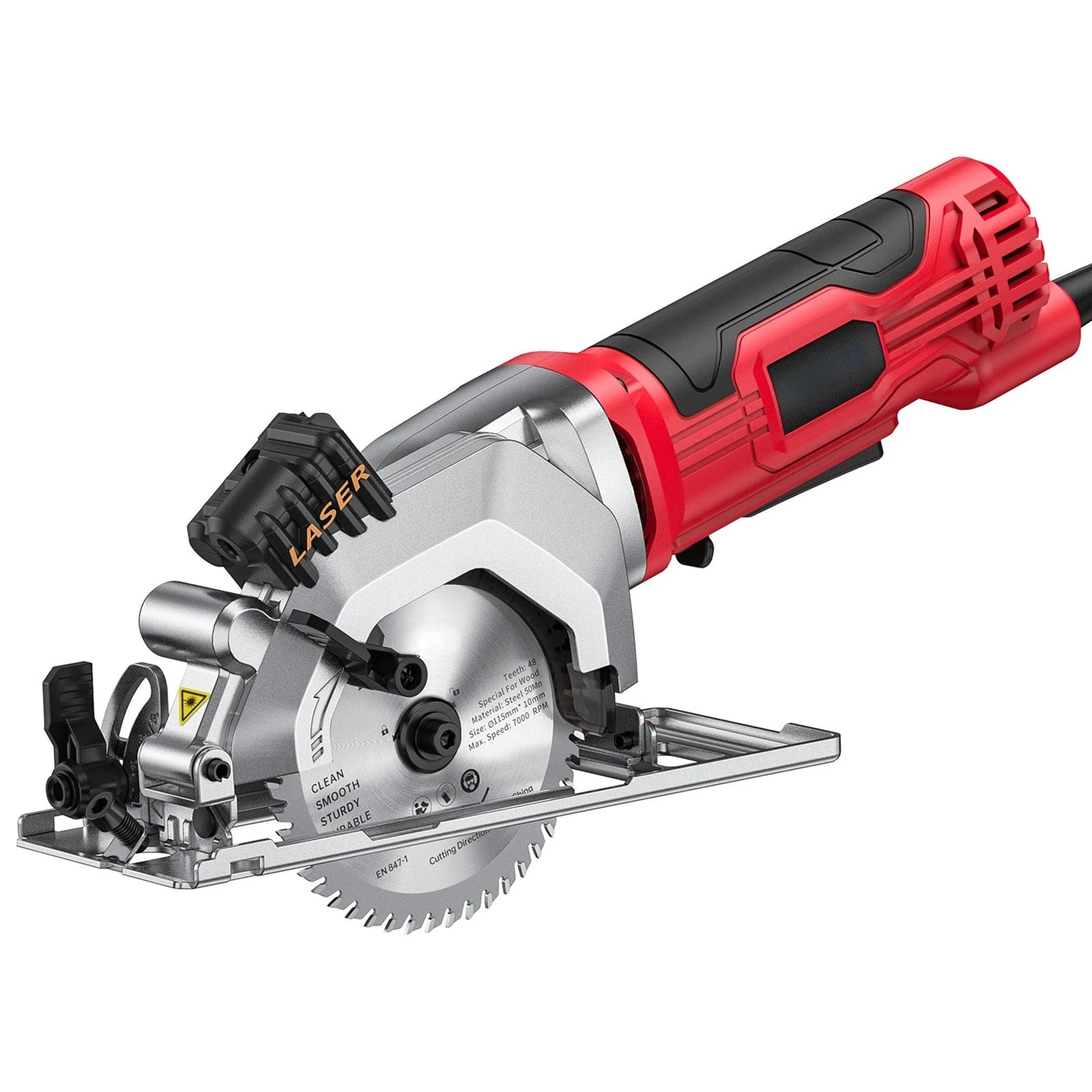 Circular Saw Mini Circular Saw With Laser Blades for Wood PVC Pipe Cutting 580W 115MM Mini Circular Saw 24 And 48T Blade Guide