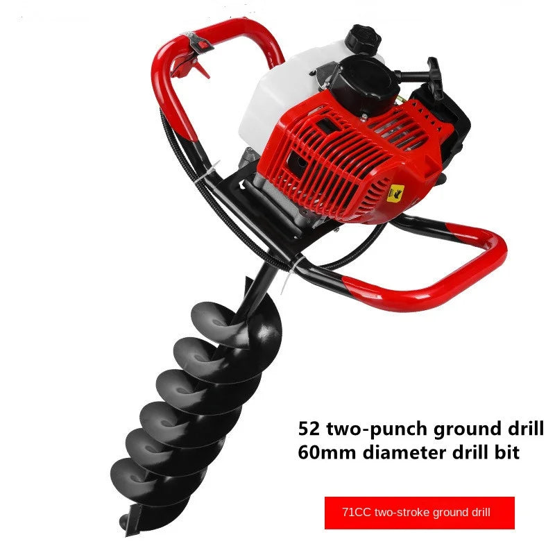 Ground Drill Pile Driver Gasoline Pit Drill Small Agricultural Tree Planting And Digging Artifact 항타기 Earth Auger Drill Machine