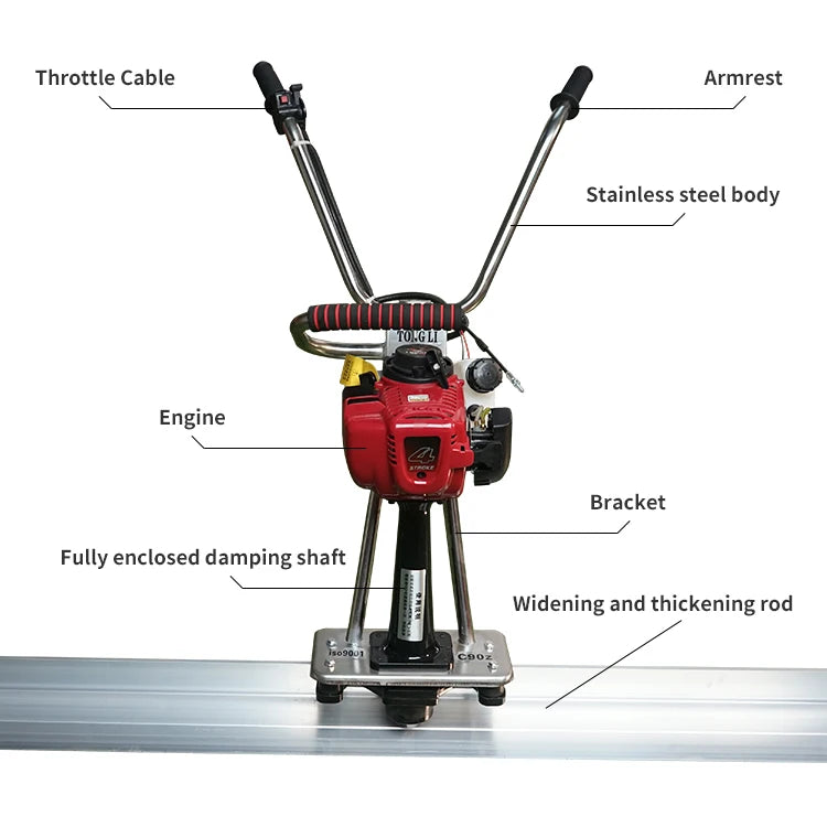 Factory Sale Concrete Floor Leveling Cement Floor Machine Road Construction Equipment Concrete Vibrating Screed