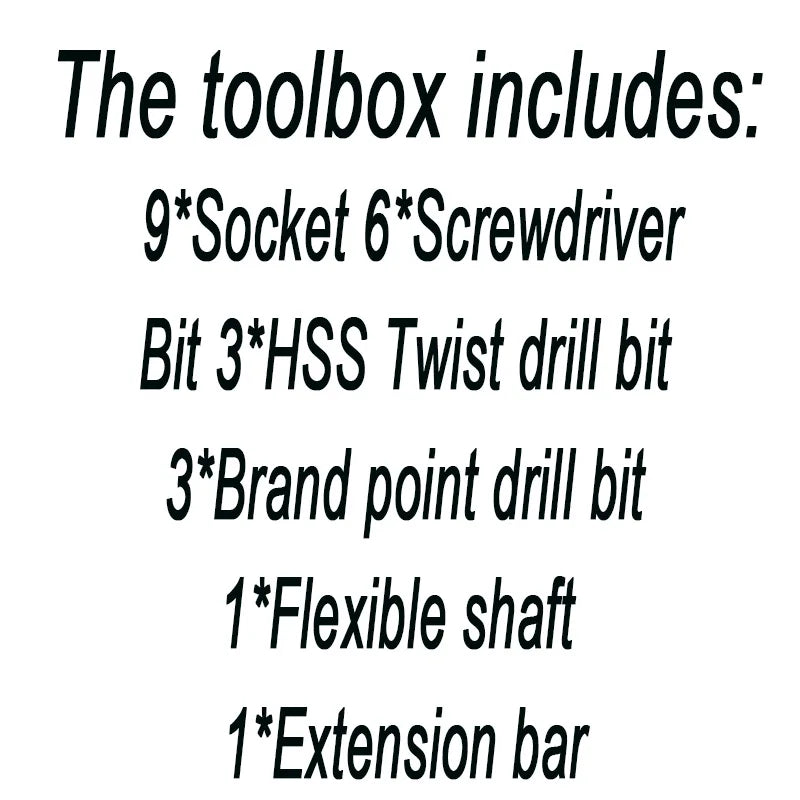 Lithium Electric Drill  Electric Screwdriver  Hand Electric Drill  Electric Tool Set  Multifunctional Accessory Box Packaging