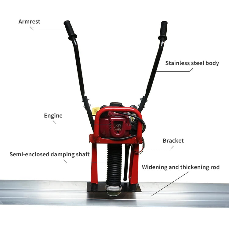 Factory Sale Concrete Floor Leveling Cement Floor Machine Road Construction Equipment Concrete Vibrating Screed