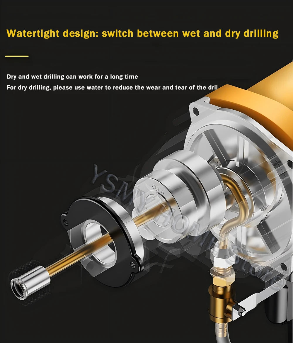 Diamond Core Drilling Machine Dry Wet Engineering Handheld concrete Water Drilling Putty Powder Coating Mixer  Renovation tools