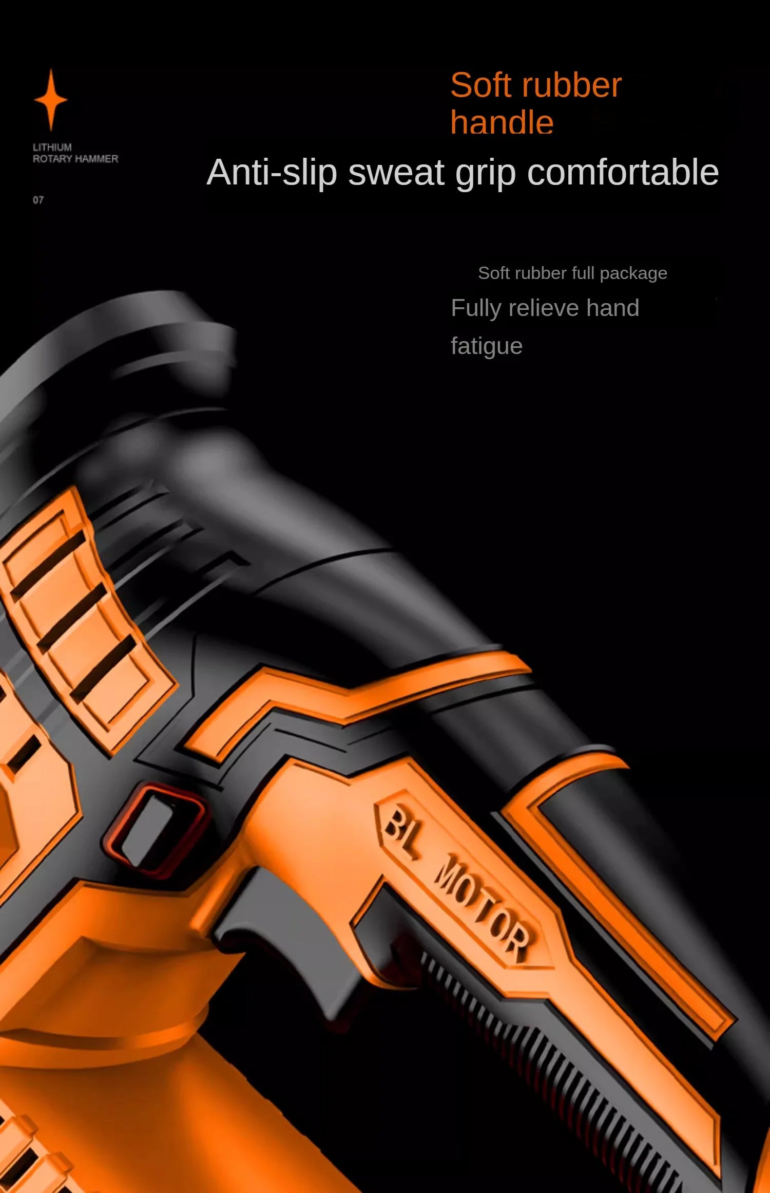 High Power and Multi-functional Industrial Impact Hammer Drill for Concrete - Brushless, Rechargeable and Versatile
