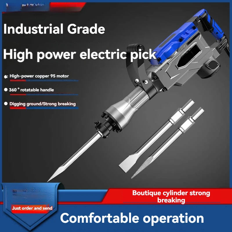 Demolition Jack Hammer Concrete Breaker Electric Hammer For Demolition, Trenching, Chipping