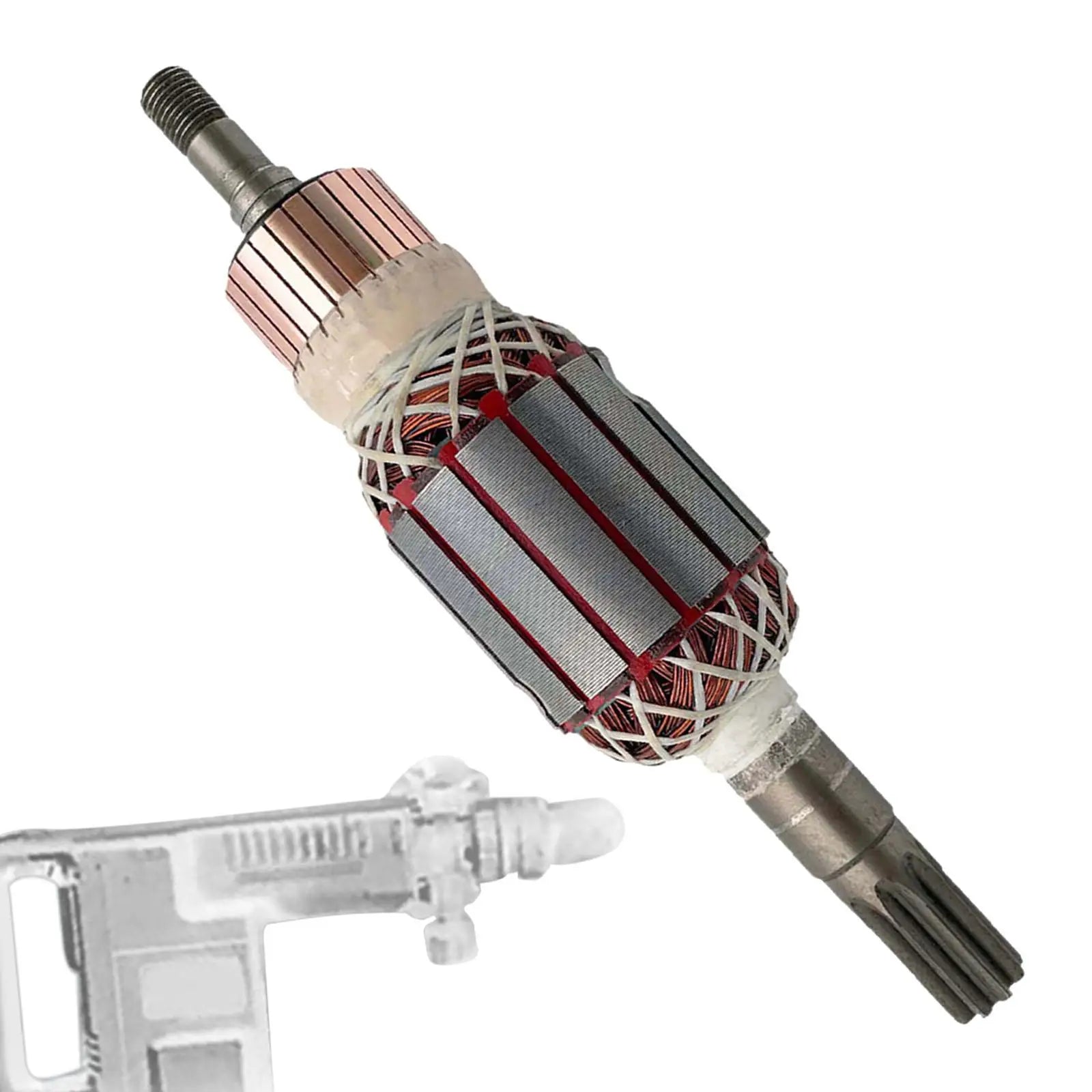 Armature Assembly Replacement Easy to Install Demolition Hammer Parts Power Hammer Rotor for Gsh 16-30 Gsh16-28 Power Tool Part