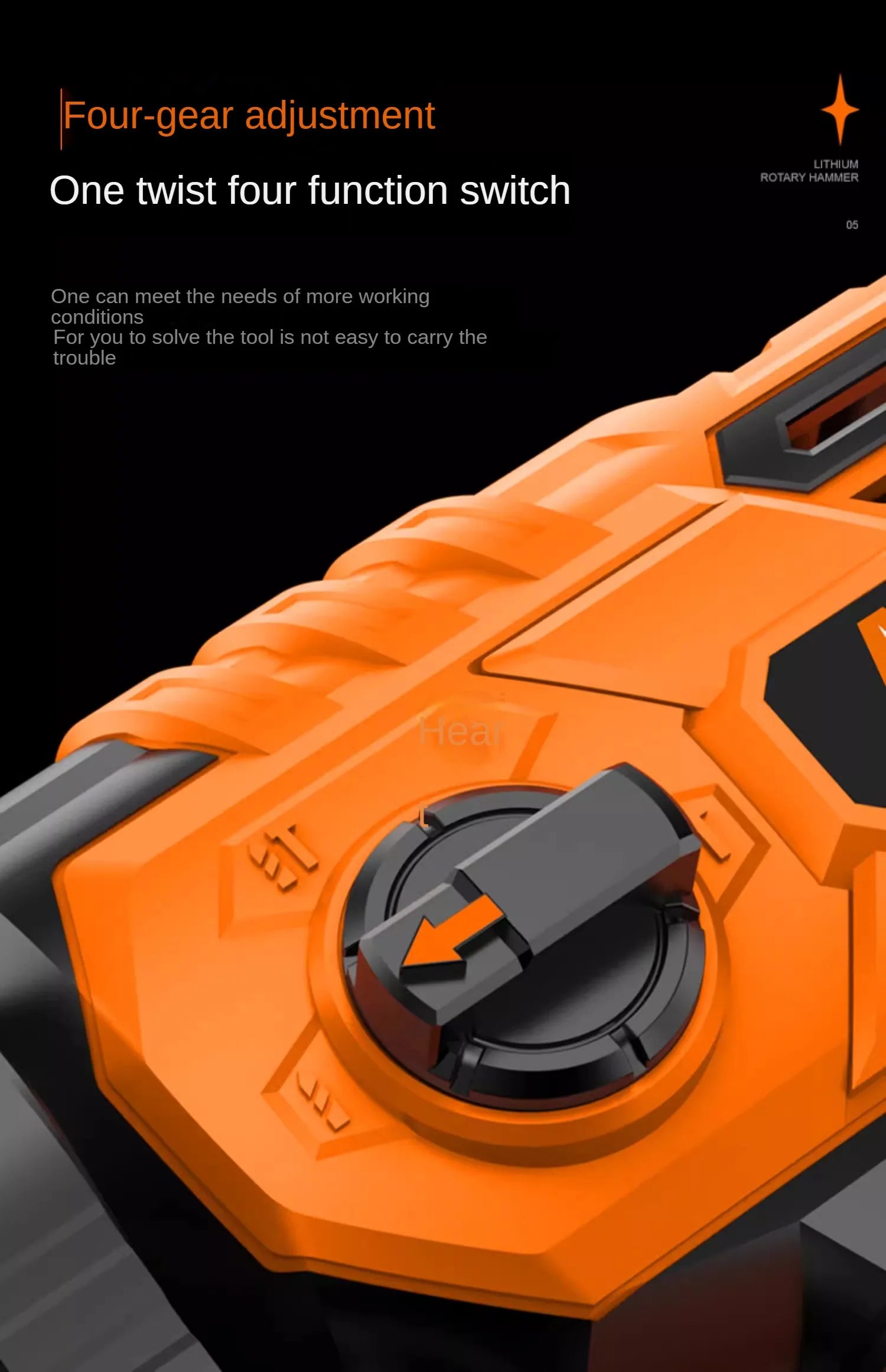High Power and Multi-functional Industrial Impact Hammer Drill for Concrete - Brushless, Rechargeable and Versatile