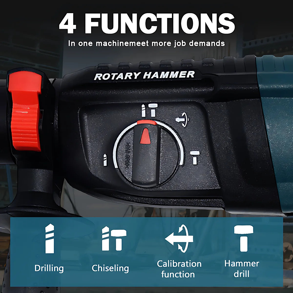 Powerful HELNO GBH2-28 Electric Demolition Hammer, 800W Motor, SDS-Plus, Heavy Duty for Construction Breaking Work