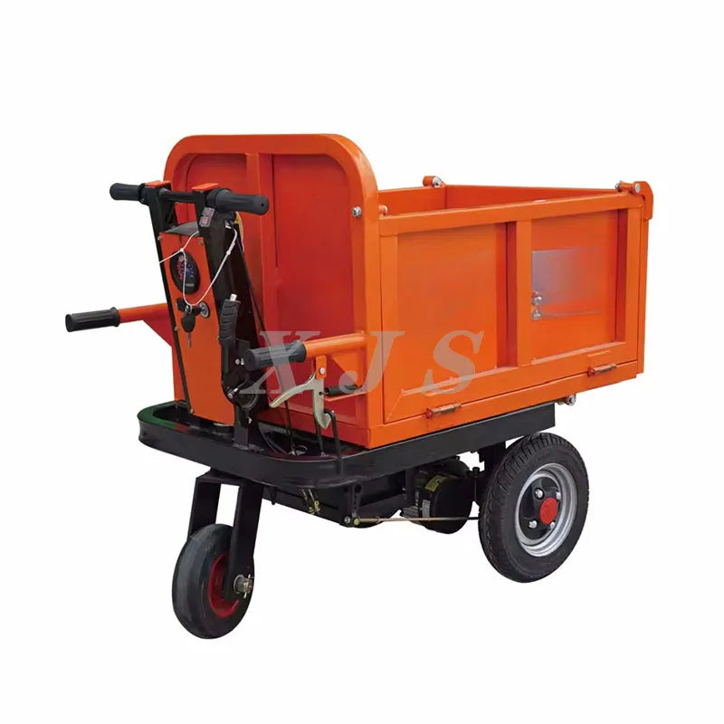 Electric Wheelbarrow Cart Carrying Tricycle Pull Brick Tool Cart Small Wheelbarrow Flip Cart Agricultural