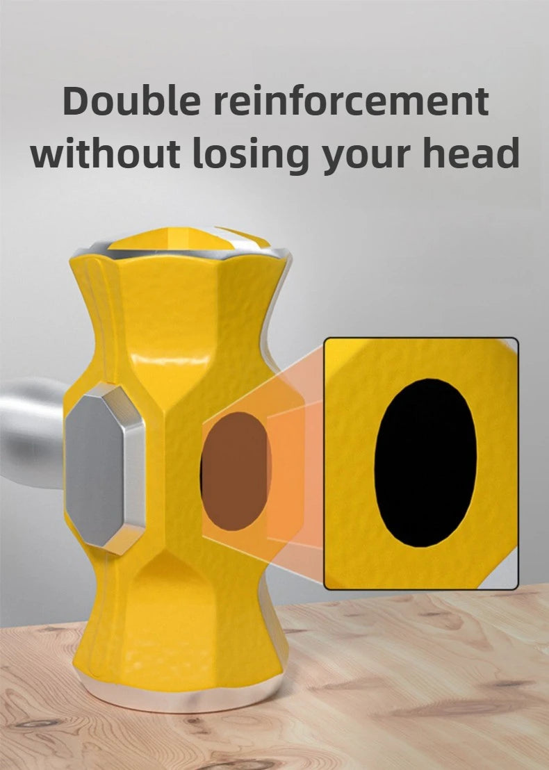 Construction Site Octagonal Hammer Heavy-duty Sledgehammer Shockproof Demolish Smash Walls Hammer Powerful Manual Tools
