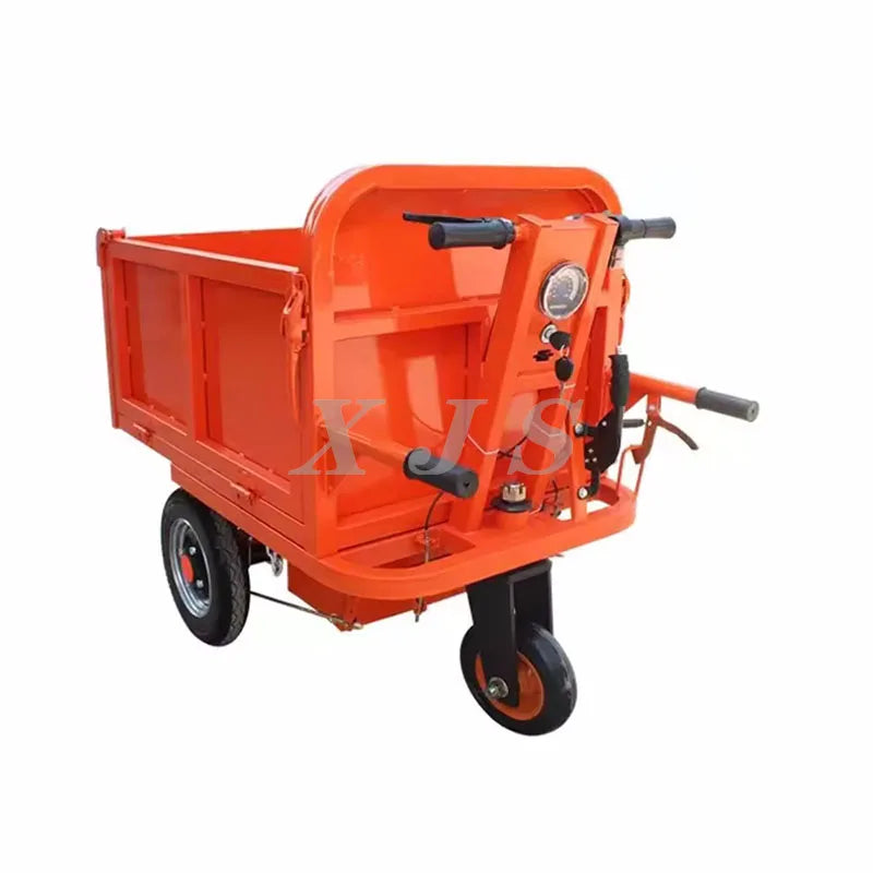 Electric Wheelbarrow Cart Carrying Tricycle Pull Brick Tool Cart Small Wheelbarrow Flip Cart Agricultural