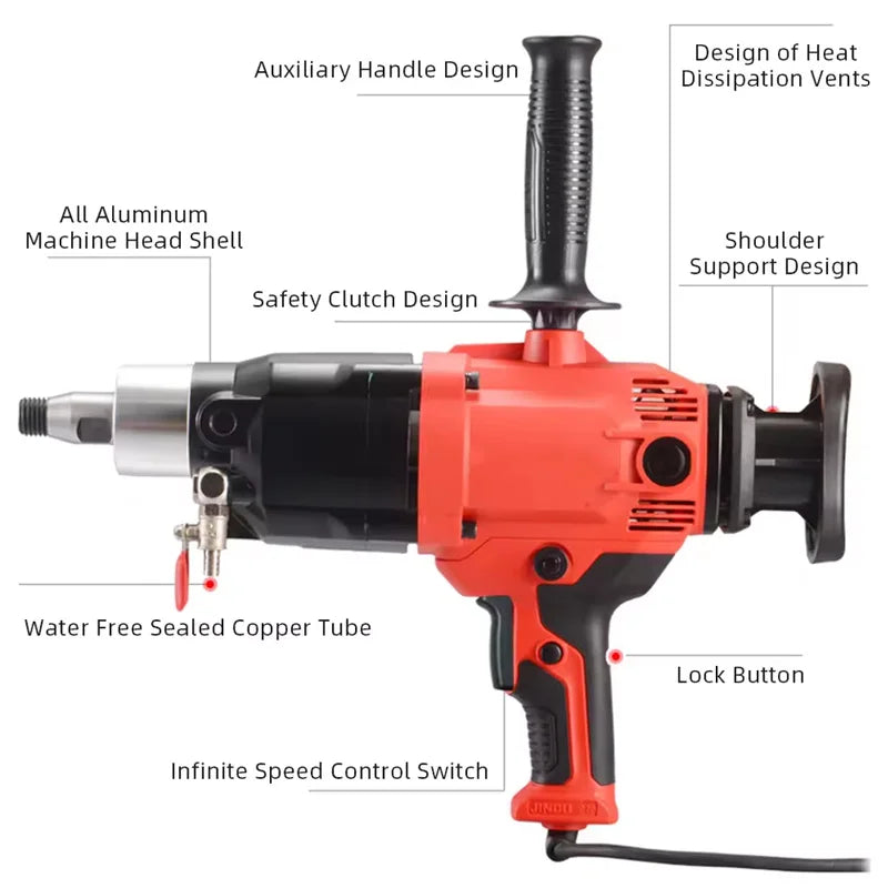 Concrete Core Drill Machine Electric Drill Drilling Machine Punching Machine  M22 Thread Dry Wet Drilling Machine Diamond Drill