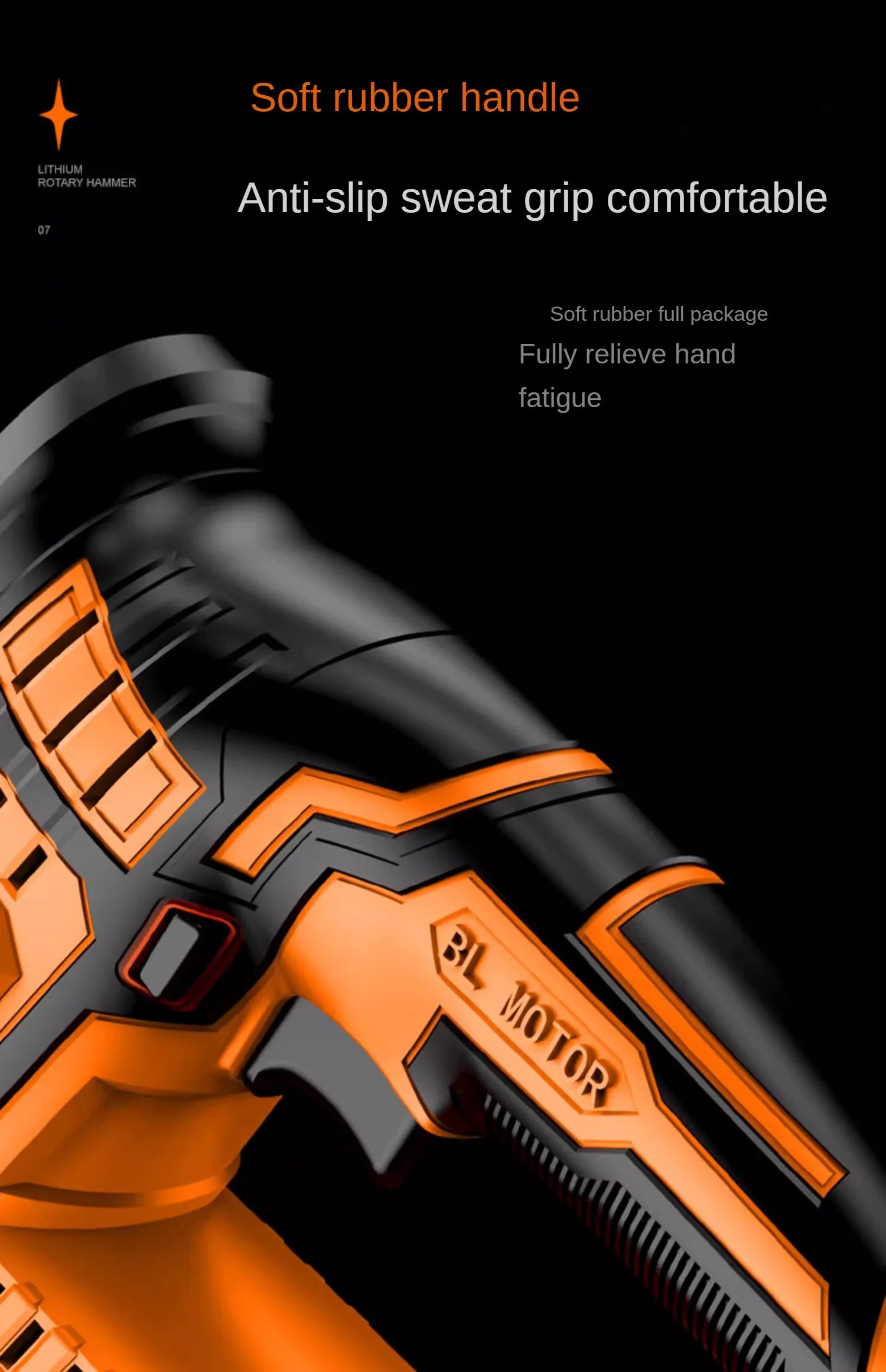 High Power and Multi-functional Industrial Impact Hammer Drill for Concrete - Brushless, Rechargeable and Versatile