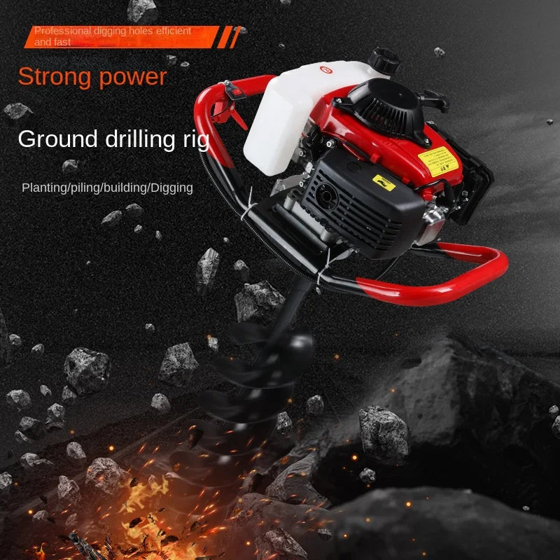 Ground Drill Pile Driver Gasoline Pit Drill Small Agricultural Tree Planting And Digging Artifact 항타기 Earth Auger Drill Machine
