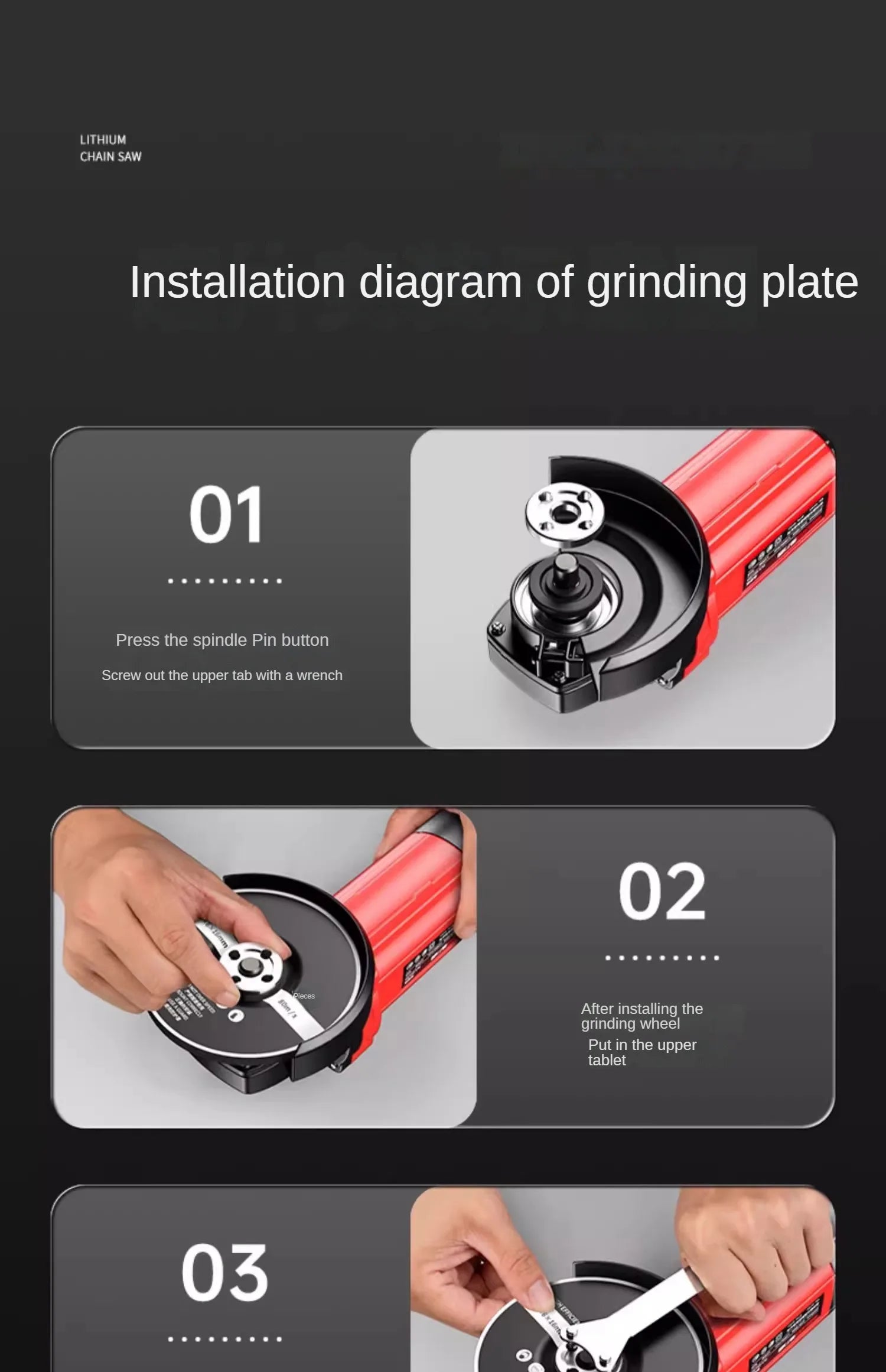220V Heavy Duty Mini Angle Grinder with Grinding and Cutting Discs for Home DIY Metalworking and Masonry Projects