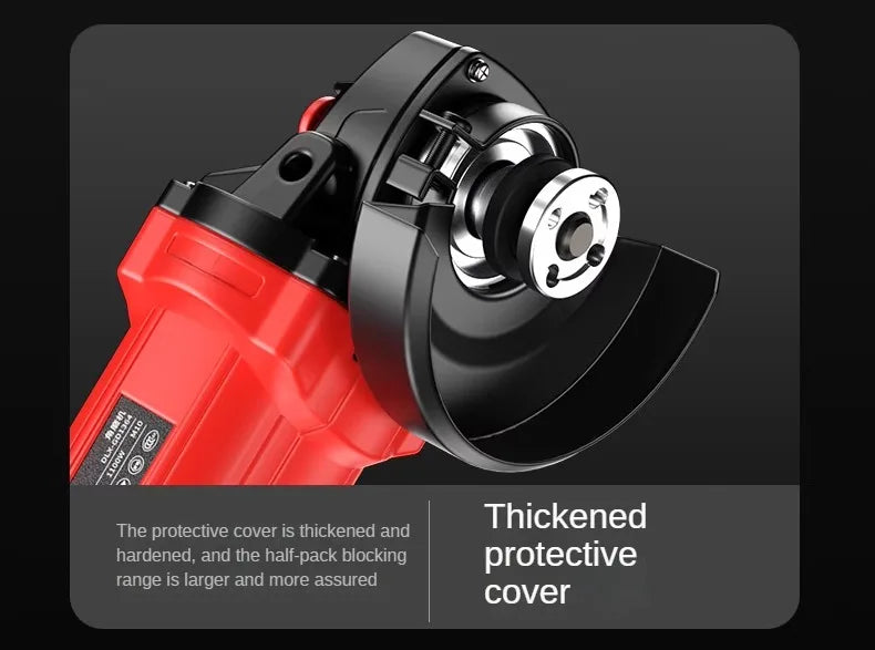 220V Heavy Duty Mini Angle Grinder with Grinding and Cutting Discs for Home DIY Metalworking and Masonry Projects